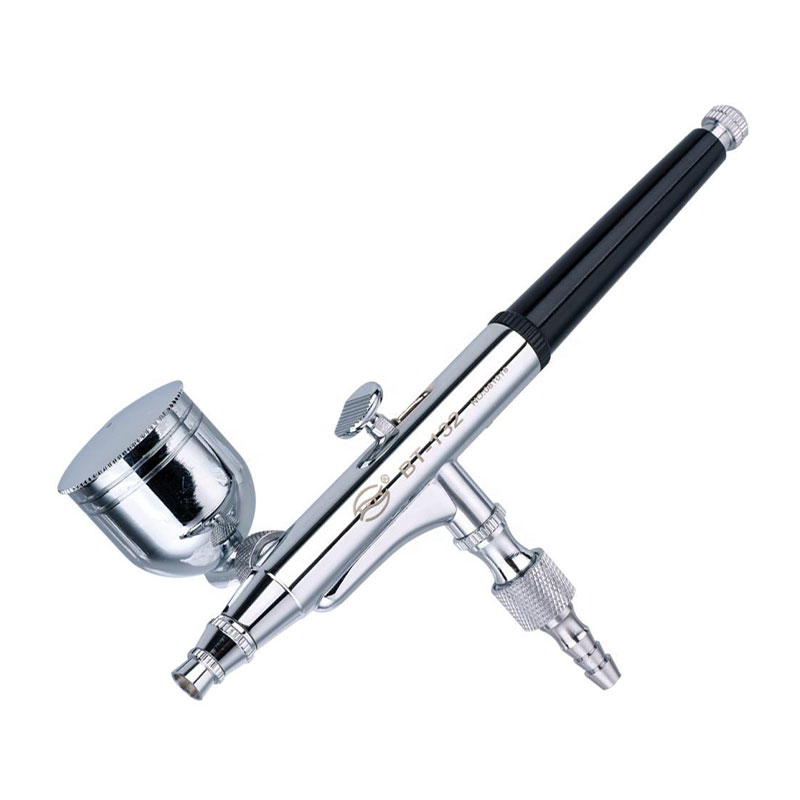 BT-132 Dual-action-action-alimente Airbrush Gun para arte corporal, design de bolo e aplicações de unhas